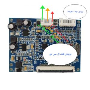 نحوه اتصال سوکت ها به برد ال سی دی | How to connect sockets to the LCD board