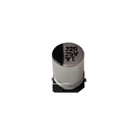 خازن الکترولیت 220U 25V SMD(محصول در پک ۲۰ عددی می باشد)
