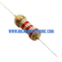 مقاومت 2.2 کیلو اهم 1/4 وات 5 درصد | Resistance 2.2 kOhm 1/4 watt 5%
