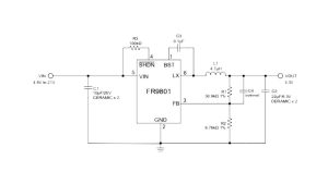 مدار کاربردی معمولی آی سی FR9801 | Common application circuit of IC FR9801 