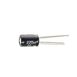 خازن 220 میکرو فاراد 25 ولت | Capacitor 220 microfarad 25 volts
